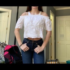 White crop top